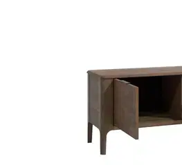 TV stolíky LAKE TV komoda z masívu 2D1Z, farba orech