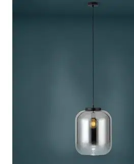 Svietidlá Eglo 39674 - Luster na lanku BULCIAGO 1xE27/40W/230V pr. 35 cm dymová 39674