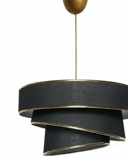 Svietidlá Závesný luster Couper - Black, Gold