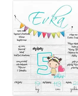 Tabuľky s venovaním (darčeky) Darček pre dieťa - Tabuľka k 5 narodeninám