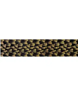 Vianočné dekorácie Vianočná dekoračná látka Zamat, čierna, 28 x 150 cm
