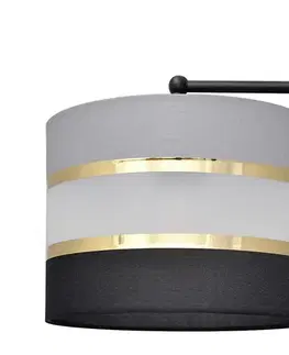 Svietidlá  Nástenná lampa HELEN 1xE27/15W/230V čierna/šedá/zlatá KK-0801/1 BK-B +GR+GO+MAT+BK