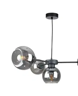 Svietidlá Keter Lighting Luster na lanku KALIOPE 6xE27/60W/230V čierna/dymová čierna 2913