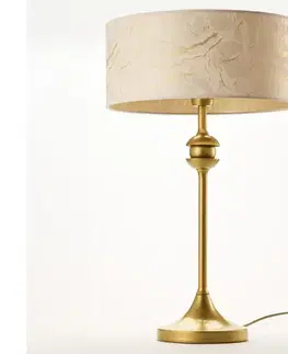 Lampy Jupiter 2112 - Stolová lampa KASZMIR 1xE27/15W/230V biela/zlatá/mramorový dekor 2112