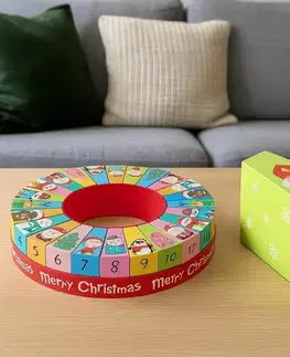 Vianočné dekorácie Adventný kalendár Circle, 32 x 6,4 cm