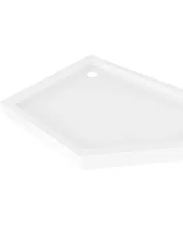 Vane MEXEN - Flow+ päťboká sprchová vanička ľavá 100 x 90, biela lesk 46P109010LH