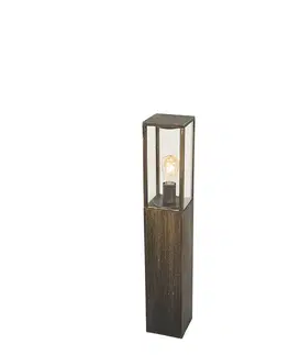 Zahradne stlpove lampy Vintage záhradná stojaca lampa starožitné zlato 80 cm IP44 - Charlois