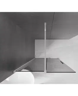 Sprchové dvere MEXEN/S - Velar Sprchová zástena posuvná Walk-in 75 x 200, grafit 8 mm, chróm 871-075-000-43-01