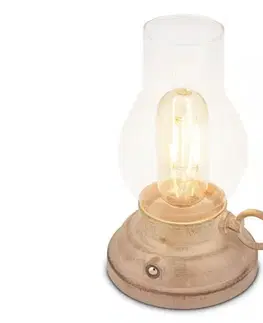 LED osvetlenie Brilo - LED stmievateľná vonkajšia nabíjateľná stolná lampa KANEA LED/1,5W/5V IP44 1200 mAh béžová 7575011