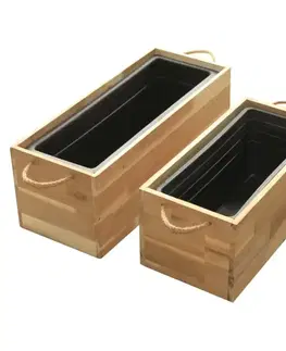 Záhrada Drevený kvetináč akátový 53X21X20