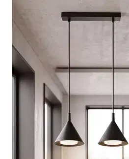Svietidlá BRILAGI - Závesný luster na lanku CONE DOUBLE 2xGX53/15W/230V čierna WO-E14-G09-BLK-OEM