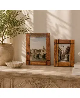 Klasické fotorámčeky Fotorámčeky Kali sada 2ks indický masív palisander