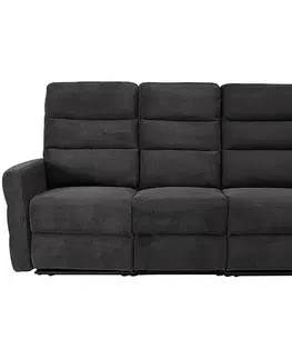 Sedačky Pohovka Belize 3SJ NLK314 čierna s relaxačnou funkciou