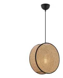 Svietidlá  Luster na lanku BIG DRUM 1xE27/60W/230V hnedá/čierna 390FLH2520