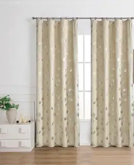 Závesy do spálne Záves na páske GINKO RQ-015/210GSM 140x250 béžový