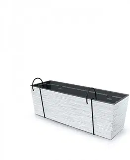 Kvetináče a truhlíky NABBI DFC600W plastový balkónový kvetináč 58 cm biela