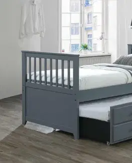 Detské izby Posteľ s prístelkou a úložným priestorom AUSTIN NEW biela Tempo Kondelas prístelkou a úložným priestorom AUSTIN biela Tempo Kondela