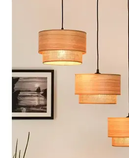 Svietidlá BRILAGI - Luster na lanku MONTANA BOHO 3xE27/15W/230V hnedá/čierna 608459
