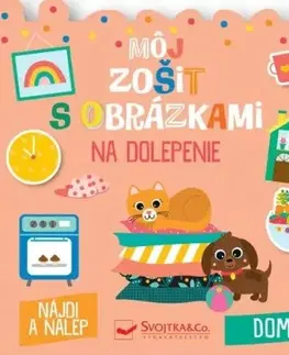Nalepovačky, vystrihovačky, skladačky Doma - môj zošit s obrázkami na dolepenie - Carotte et Campagne