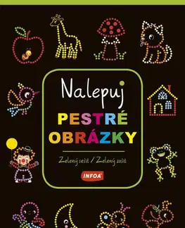 Nalepovačky, vystrihovačky, skladačky Nalepuj pestré obrázky - zelený sešit/zelený zošit