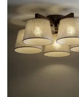Svietidlá BRILAGI - Prisadený luster LATTE 5xE27/15W/230V borovica/krémová 11578