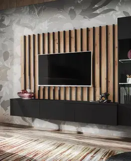 Obývacie steny Obývacia Stena VERTI ZAS VT artisan/čierna