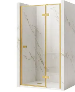 Sprchovacie kúty REA/S - Sprchové dvere Atlas 120 Brush Gold vpravo KPL-K4677