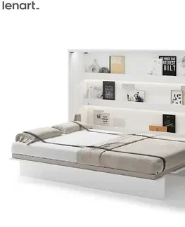 Postele Dig-net nábytok Sklápacia posteľ Lenart BED CONCEPT BC-04 biela | 140 x 200 cm