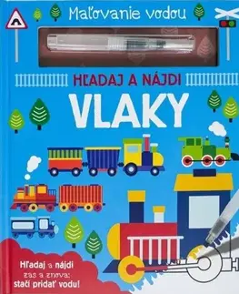 Nalepovačky, vystrihovačky, skladačky Maľovanie vodou - Vlaky