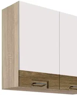 Kuchynské skrinky visiace Skrinka do kuchyne Favorit 43g Sonoma/White+Ribbeck