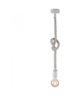 Svietidlá Leuchten Direkt 13572-16 - Luster na lanku DIY 1xE27/10W/230V biela 13572-16