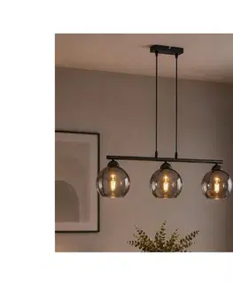 Svietidlá BRILAGI - Luster na lanku DIOR 3xE27/60W/230V čierna/dymová šedá 59-008B