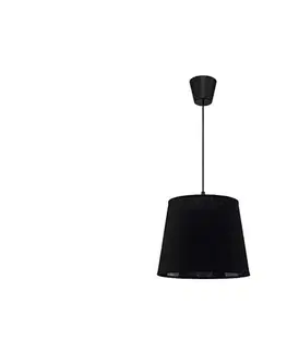 Svietidlá  - Luster na lanku SOLO 1xE27/40W/230V pr. 24 cm čierna 7189