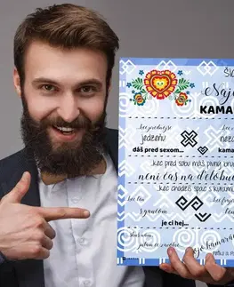 Tabuľky s venovaním (darčeky) Darčeky pre muža - Darček pre kamaráta s ľudovým motívom - tabuľka