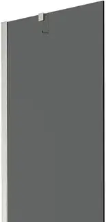 Sprchové dvere MEXEN/S - Next vaňová zástena FIX 60 x 150, grafit, nikel kartáčovaná 895-060-000-00-40-97