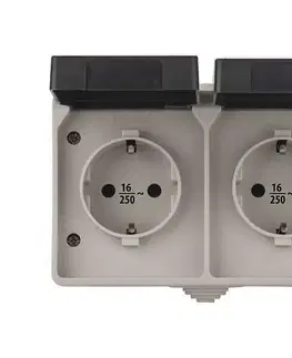 Predlžovacie káble  Vonkajšia zásuvka SCHUKO 250V/16A IP44 2Z A1396.1
