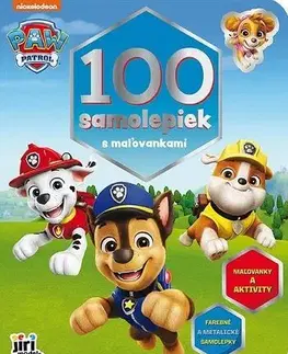 Nalepovačky, vystrihovačky, skladačky 100 samolepiek s maľovankami - Paw Patrol