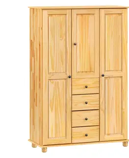 Skrine Skriňa 3-dverová 8851K lak, kovové úchytky