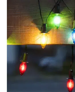 LED osvetlenie  LED vonkajšia girlanda CONE FILAMENT 20xE10 19m farebná/teplá biela IP44 192020