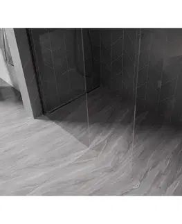Sprchové dvere MEXEN/S - Kyoto-X Sprchová zástena WALK-IN 70 x 70, transparent 10 mm, čierna 800-070-202-70-00-070-X