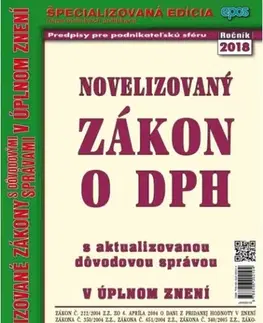Zákony, zbierky zákonov Novelizovaný zákon o DPH 2/2018