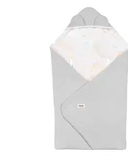 Zavinovačky a vaky Lionelo - Zavinovačka do autosedačky TRAVEL SWADDLE 90x90 cm Šedý balón 5903771720748