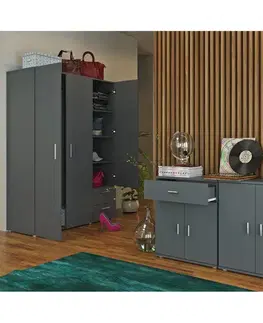 Komody KONDELA Adeli Typ 1 dvojdverová komoda grafit