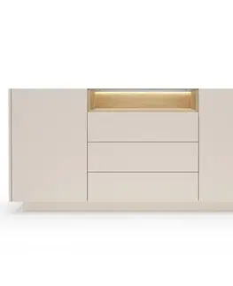 Komody so zásuvkami a dvierkami Komoda Hiro C 173 2d3s Beige