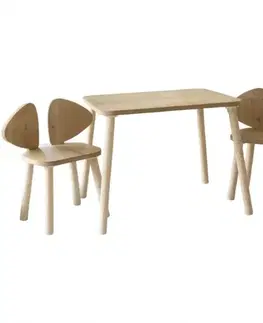 Ostatné detské dekorácie Detská súprava stolíka a stoličiek 2 ks Mickey Two Chair Set - Brown