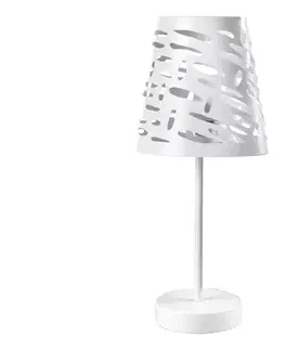 Lampy ONLI - Stolná lampa RICKY 1xE14/10W/230V 28 cm biela 4896/L