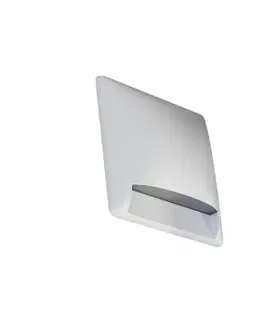 Záhradné lampy Panlux PN42100021 Záhradné LED nástenné svietidlo Leon square  biela, 4 W