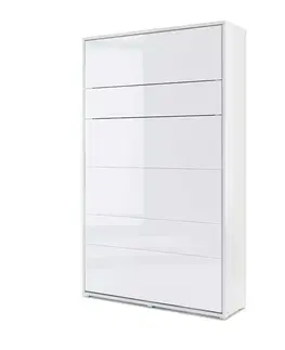Postele Dig-net nábytok Sklápacia posteľ Lenart BED CONCEPT BC-02p biely lesk | 120 x 200 cm