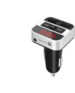 Predlžovacie káble CONNECT IT CCC-8800-SL - FM vysielač do auta s handsfree, čierno-strieborný CCC-8800-SL