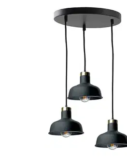 Svietidlá Keter Lighting Luster na lanku HEBE 3xE27/60W/230V čierna 2591